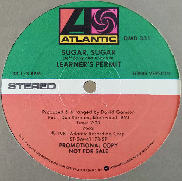 Learner's Permit : Sugar, Sugar (12", Promo, SP)