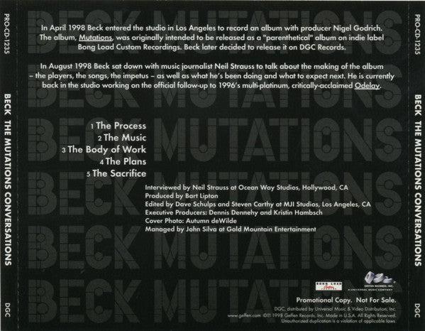 Beck : The Mutations Conversations (CD, Promo)
