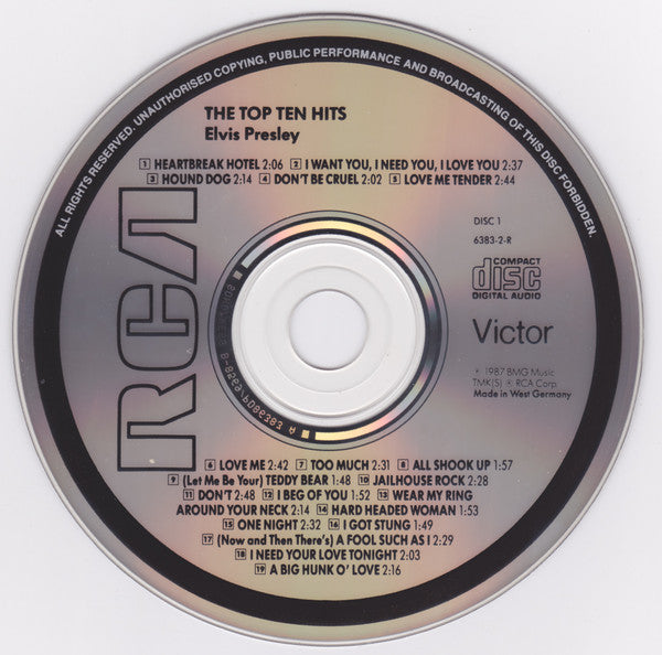 Elvis Presley : The Top Ten Hits (2xCD, Comp, RE, RM, Son)