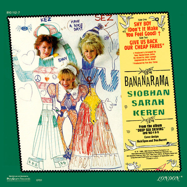 Bananarama : Shy Boy (7", Single)