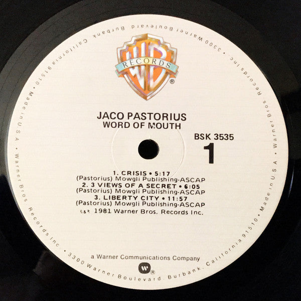 Jaco Pastorius : Word Of Mouth (LP, Album)