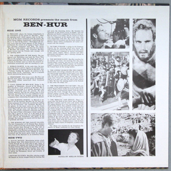 Miklos Rozsa* : Ben-Hur (LP, Album, RE, PRC)