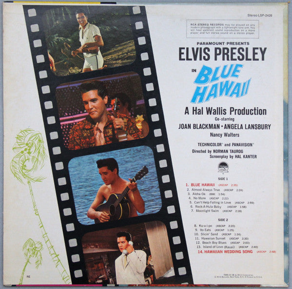 Elvis Presley : Blue Hawaii (LP, Album, RE, San)