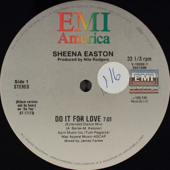 Sheena Easton : Do It For Love (12")
