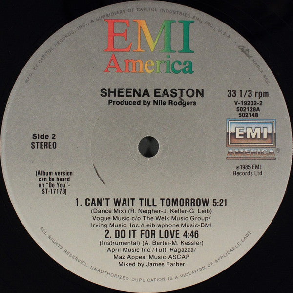 Sheena Easton : Do It For Love (12")