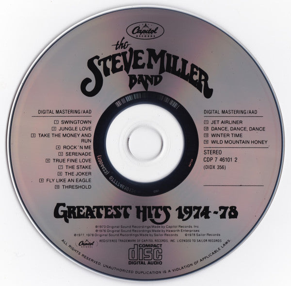 Steve Miller Band : Greatest Hits 1974-78 (CD, Comp, RE, Tec)