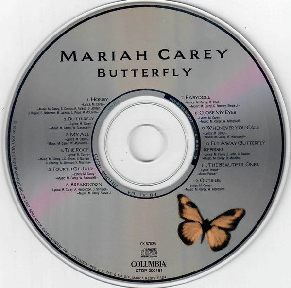 Mariah Carey : Butterfly (CD, Album, Pit)