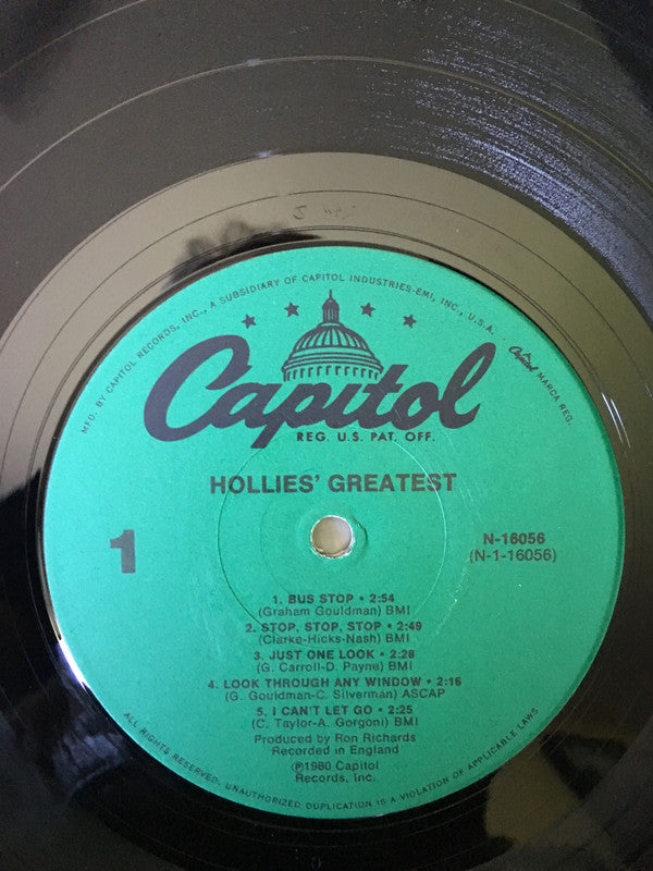 The Hollies : Hollies' Greatest (LP, Comp, Mono, Jac)