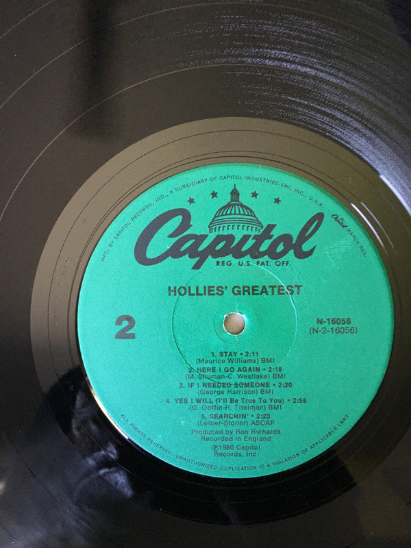 The Hollies : Hollies' Greatest (LP, Comp, Mono, Jac)