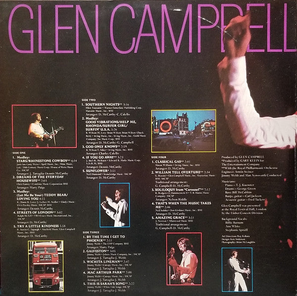 Glen Campbell With The Royal Philharmonic Orchestra : Live At The Royal Festival Hall (2xLP, Album, Los)