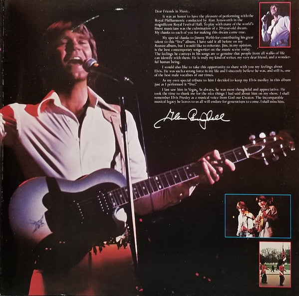 Glen Campbell With The Royal Philharmonic Orchestra : Live At The Royal Festival Hall (2xLP, Album, Los)