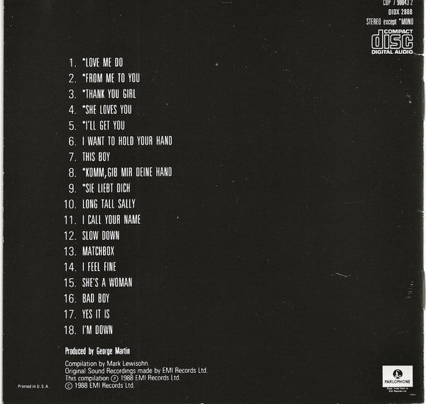 The Beatles : Past Masters • Volume One (CD, Comp, Mono, Jax)