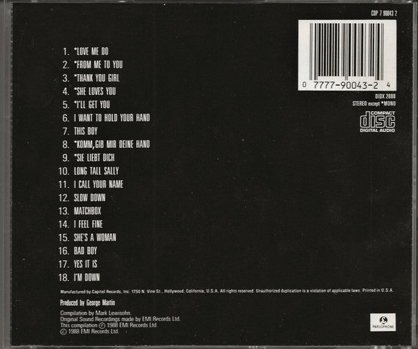 The Beatles : Past Masters • Volume One (CD, Comp, Mono, Jax)