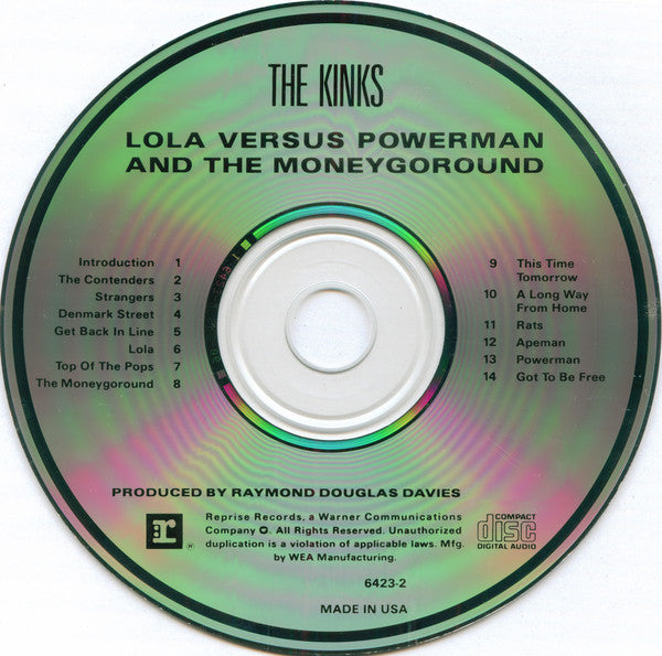 The Kinks : Lola Versus Powerman And The Moneygoround (Part One) (CD, Album, RE, SRC)