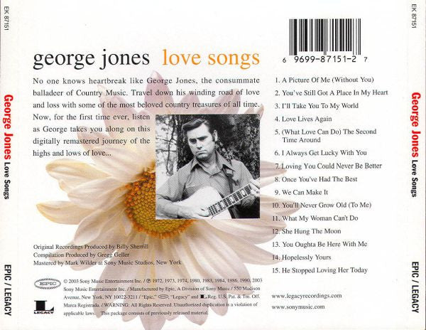 George Jones (2) : Love Songs (CD, Comp)
