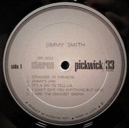 Jimmy Smith : Swings Along With Stranger In Paradise (LP, Album)