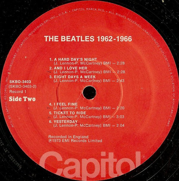 The Beatles : 1962-1966 (2xLP, Comp, RE)