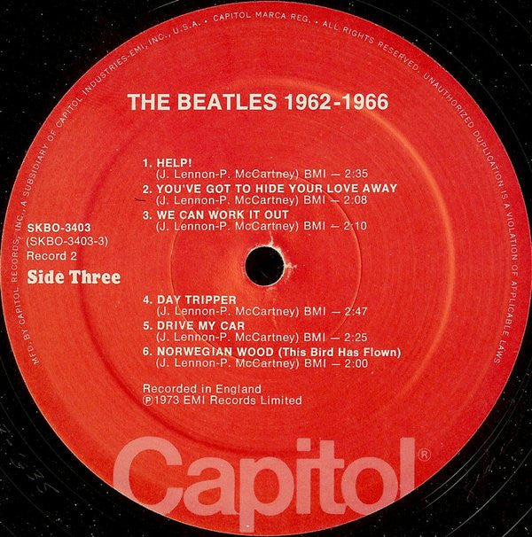The Beatles : 1962-1966 (2xLP, Comp, RE)