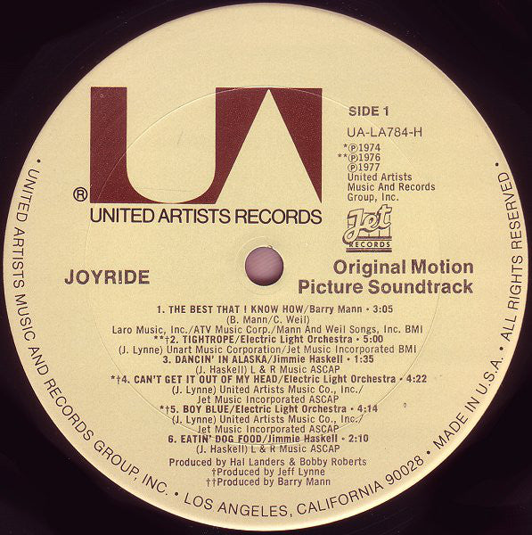 Various : Joyride (Original Motion Picture Sound Track) (LP, Album)