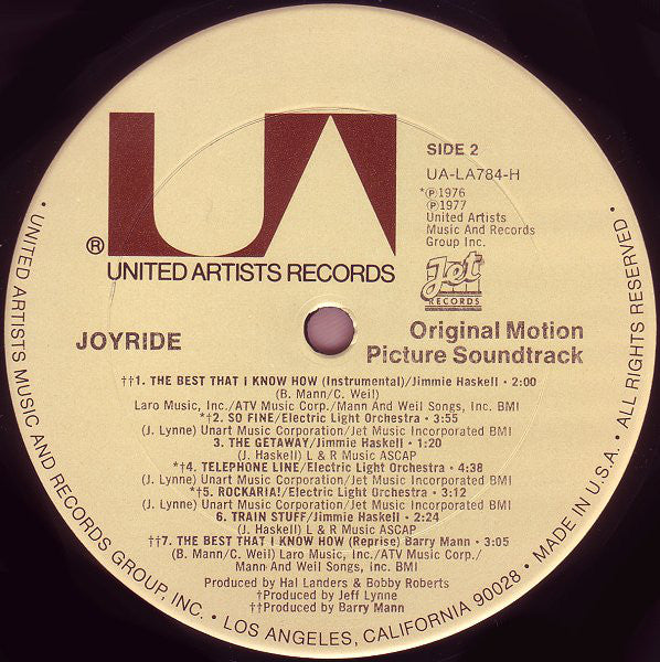 Various : Joyride (Original Motion Picture Sound Track) (LP, Album)