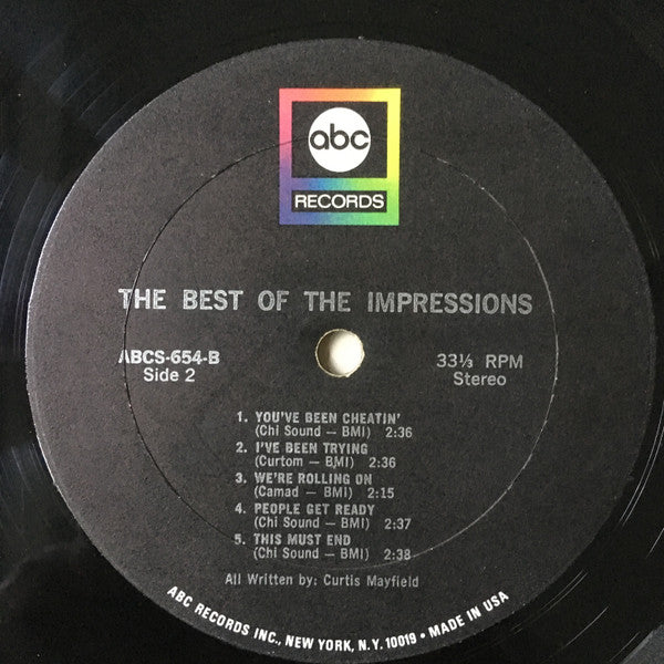 The Impressions : The Best Of The Impressions (LP, Comp)