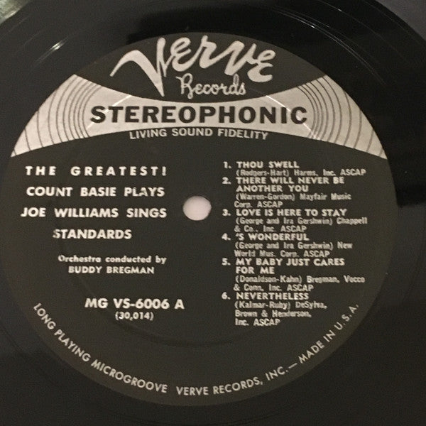 Count Basie : The Greatest! Count Basie Plays...Joe Williams Sings Standards (LP, Album, RE)