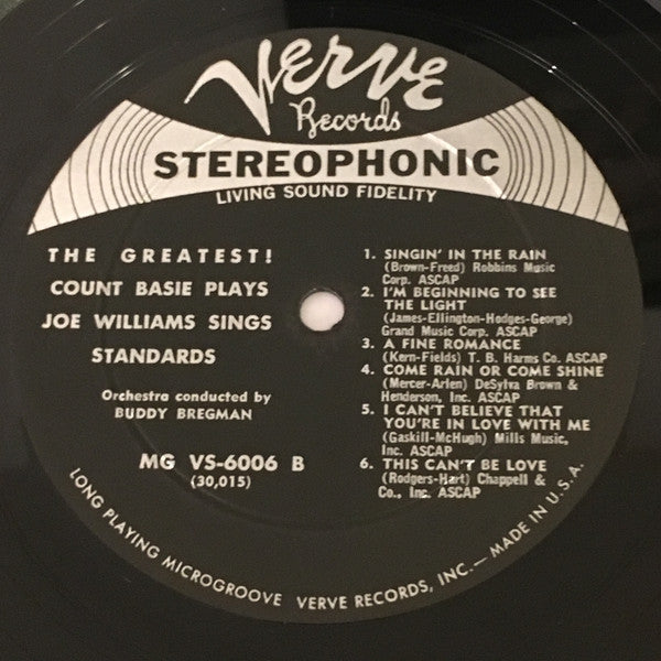 Count Basie : The Greatest! Count Basie Plays...Joe Williams Sings Standards (LP, Album, RE)
