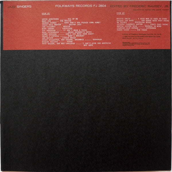 Various : Jazz Volume 4: Jazz Singers (LP, Comp, Mic)