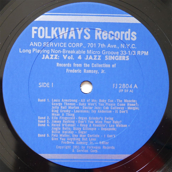 Various : Jazz Volume 4: Jazz Singers (LP, Comp, Mic)