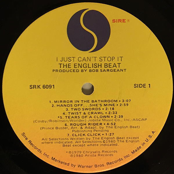 The Beat (2) : I Just Can't Stop It (LP, Album, Jac)