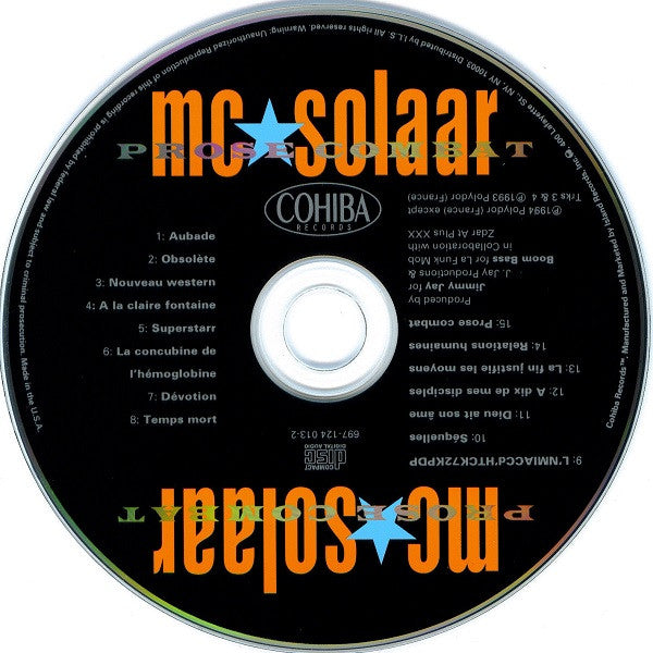 MC Solaar : Prose Combat (CD, Album)