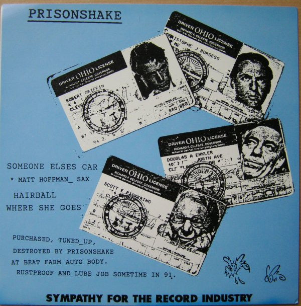 Prisonshake : Someone Else's Car (7", Single, Blu)