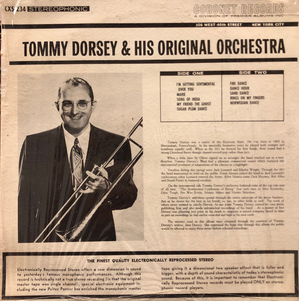 Tommy Dorsey And His Orchestra : Tommy Dorsey And His Original Orchestra (LP, Album)