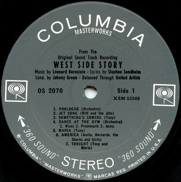 Leonard Bernstein : West Side Story (The Original Sound Track Recording) (LP, Album, RE)