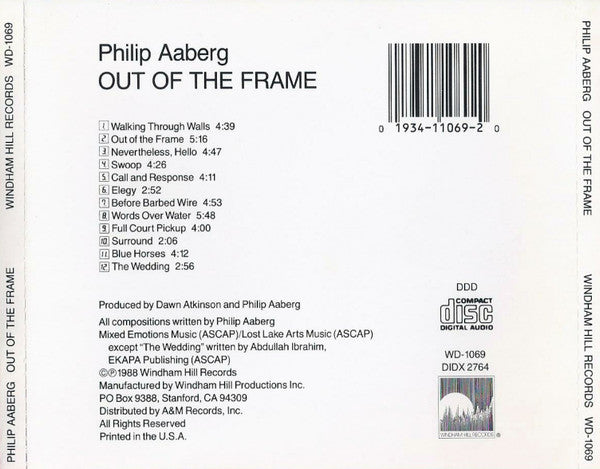 Philip Aaberg : Out Of The Frame (CD, Album)