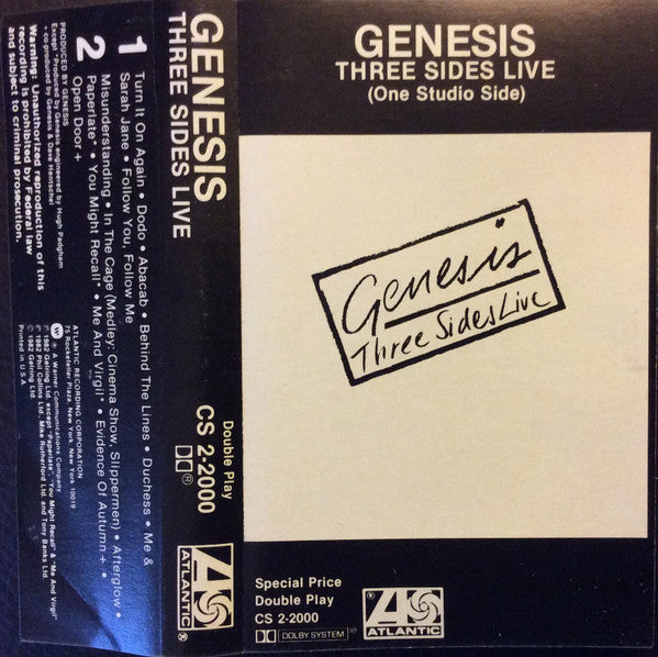 Genesis : Three Sides Live (Cass, Album)