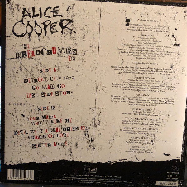 Alice Cooper (2) : The Breadcrumbs EP (10", EP, Ltd, Num)
