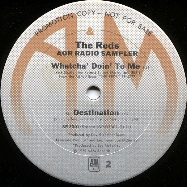 The Reds : AOR Radio Sampler (12", Promo, Smplr)