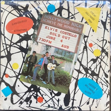 Elvis Costello & The Attractions : Accidents Will Happen / Alison (7", Promo, Styrene, Pit)