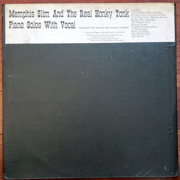 Memphis Slim : Memphis Slim And The Real Honky Tonk (LP, Album, RP)