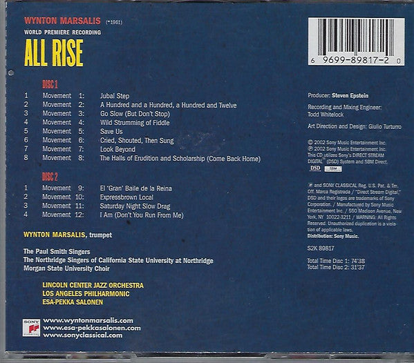 Wynton Marsalis - The Lincoln Center Jazz Orchestra, Los Angeles Philharmonic Orchestra, Esa-Pekka Salonen : All Rise (2xCD)