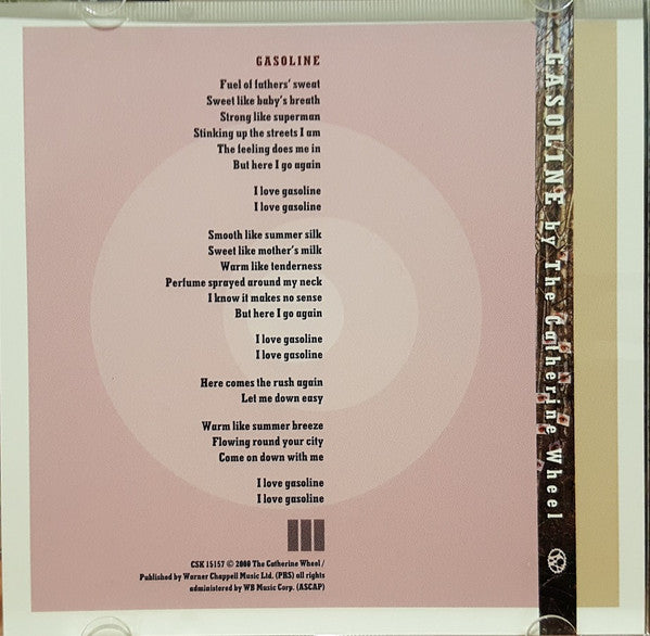 Catherine Wheel : Gasoline (CD, Single, Promo)