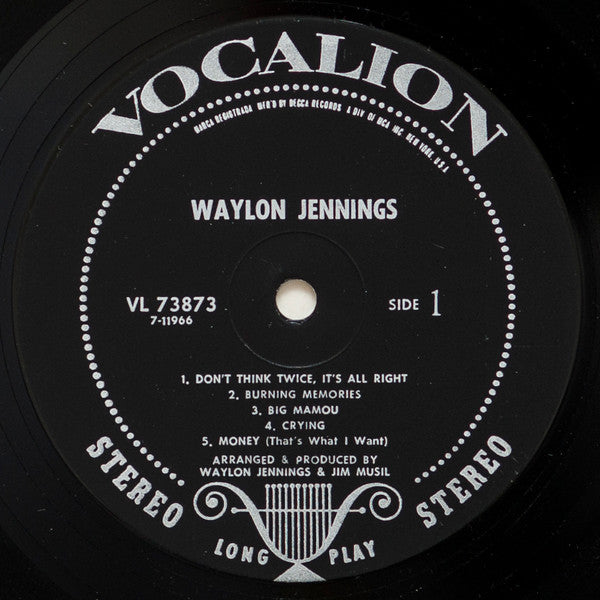 Waylon Jennings : Waylon Jennings (LP, Album, RE, Glo)