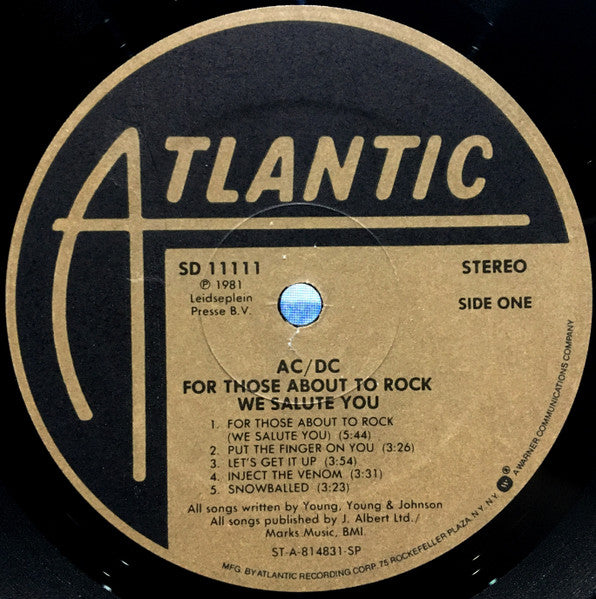 AC/DC : For Those About To Rock (We Salute You) (LP, Album, Spe)