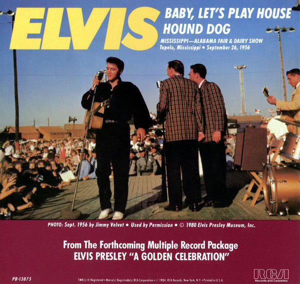 Elvis Presley : Baby, Let's Play House (7", Single, Promo, Ora)