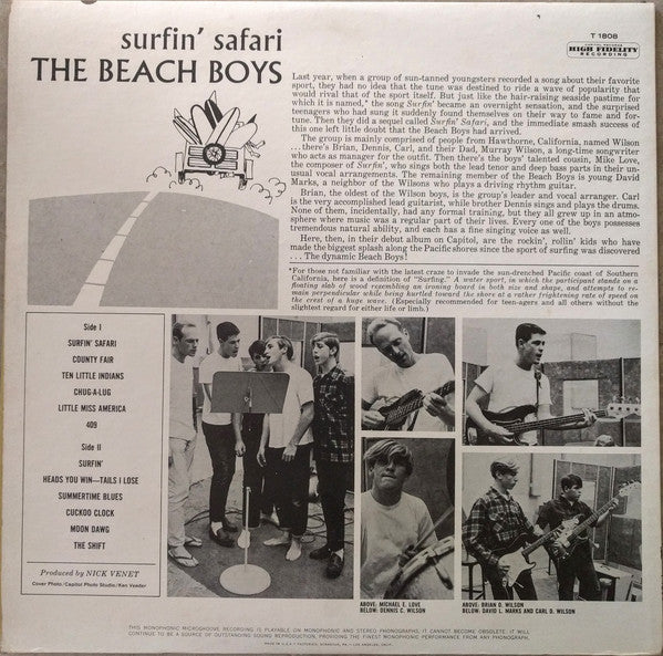 The Beach Boys : Surfin' Safari (LP, Album, Mono, Scr)