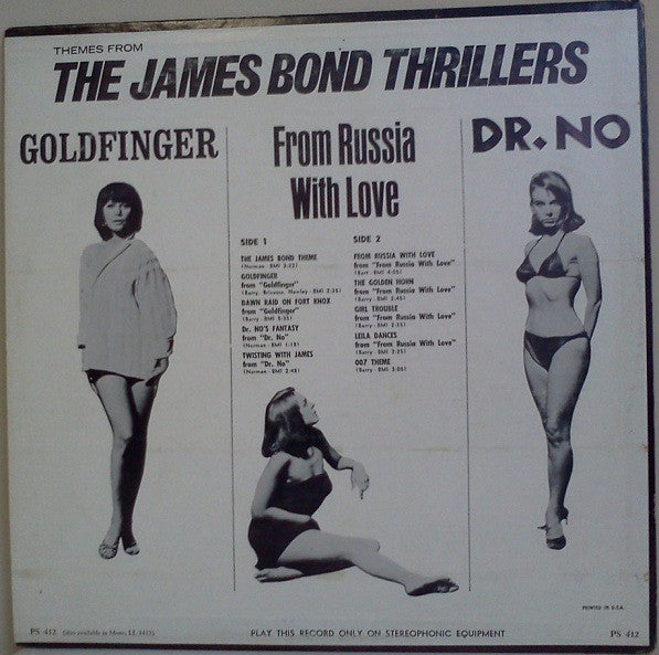 The Roland Shaw Orchestra : Themes From The James Bond Thrillers (LP, Album, Ind)