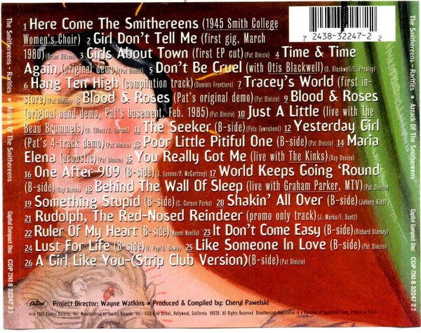 The Smithereens : Attack Of The Smithereens (CD, Comp, Promo)