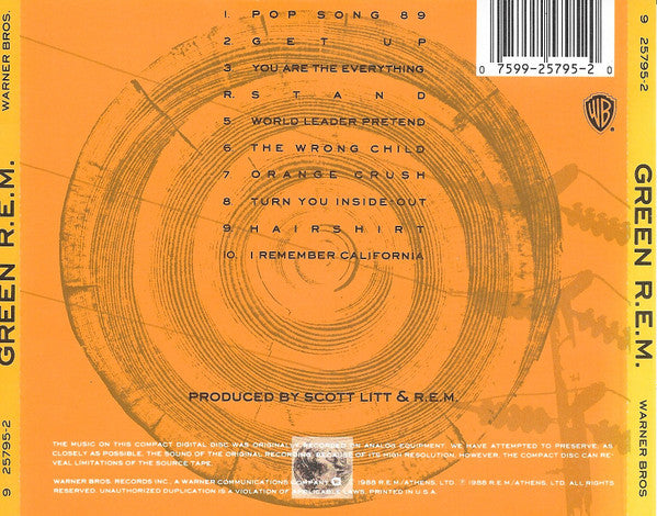 R.E.M. : Green (CD, Album)