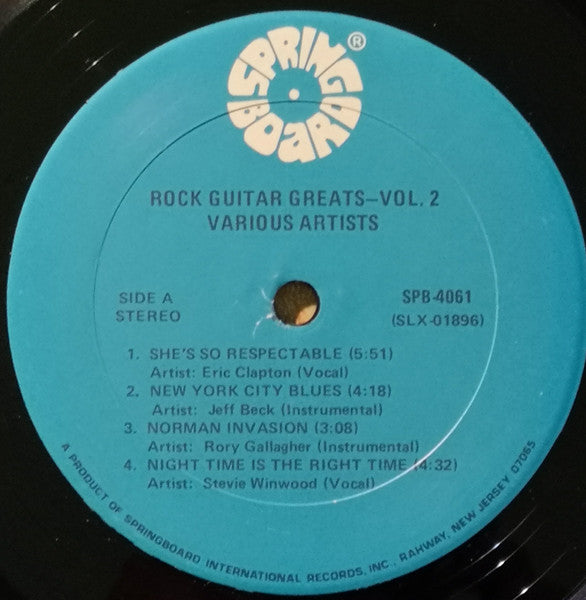 Various : Rock Guitar Greats Volume 2 (LP, Comp)